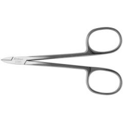 Skin scissors flat bite, 10cm stainless