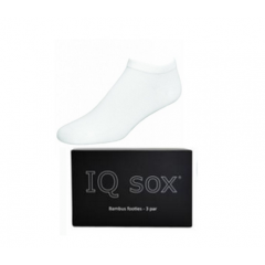 IQ SOX Footies (Socket) WHITE, 3-pack - Select size